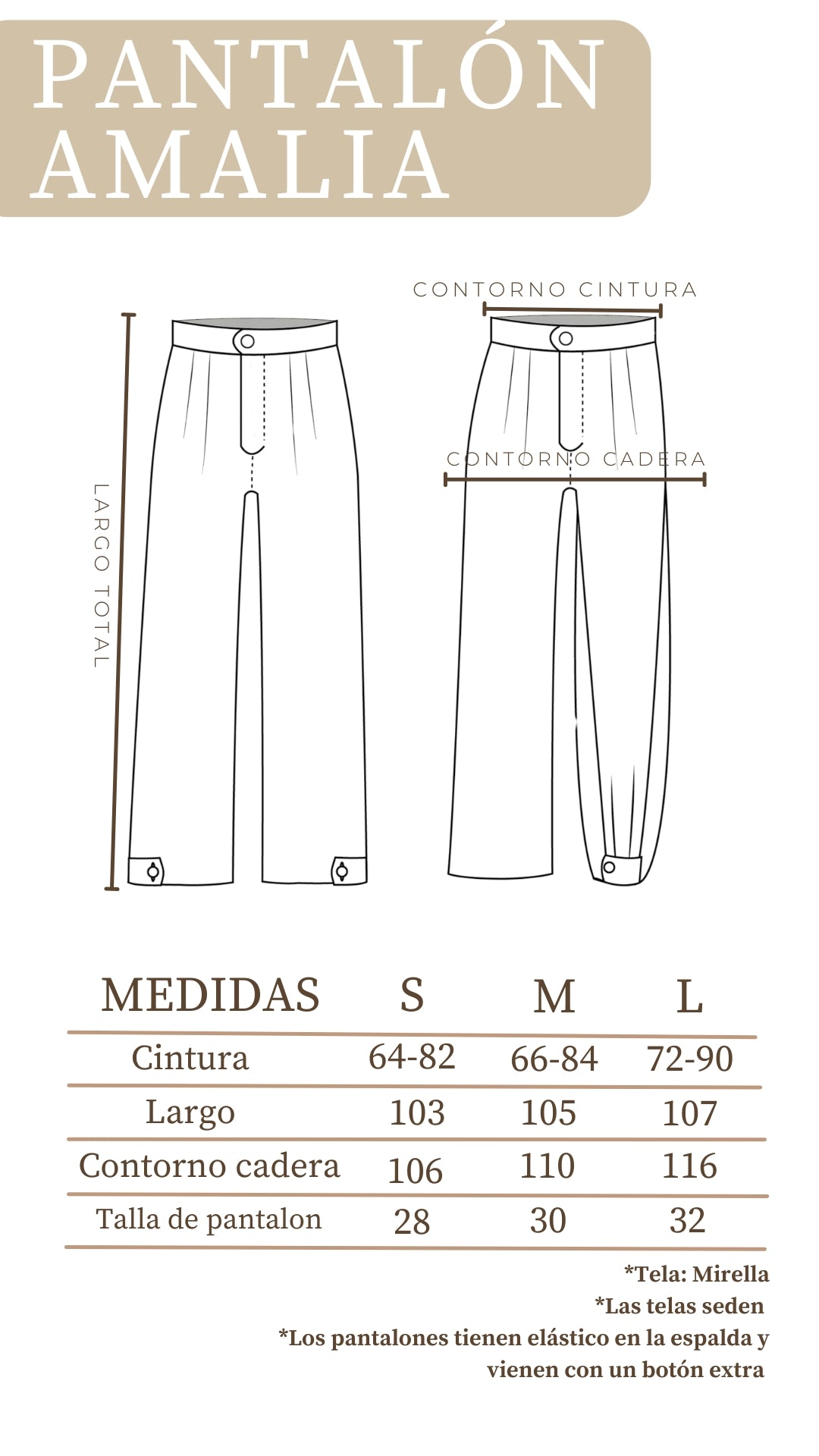 Pantalón Amalia - Cocoa
