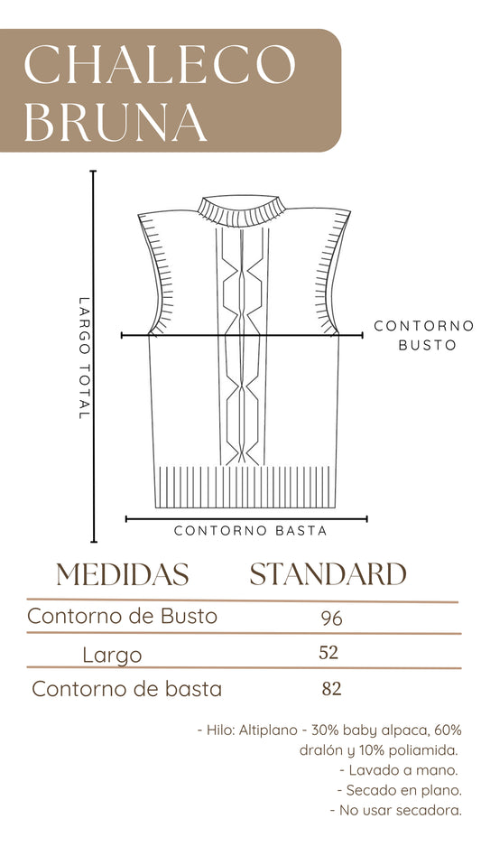 Chaleco Bruna - Hueso