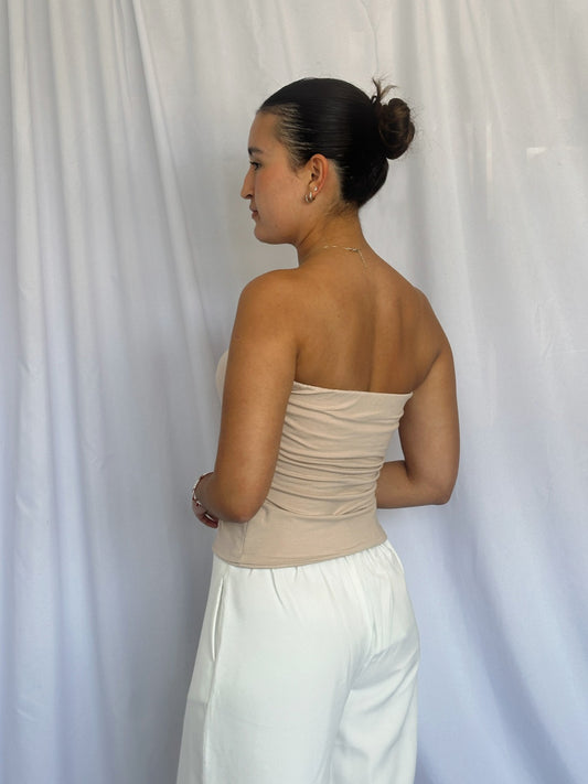 PACK 2 TOP ALBA - BEIGE/ NEGRO