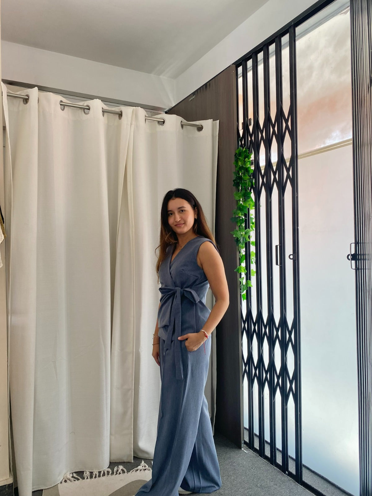 Pantalón Lucia - Azul Melange