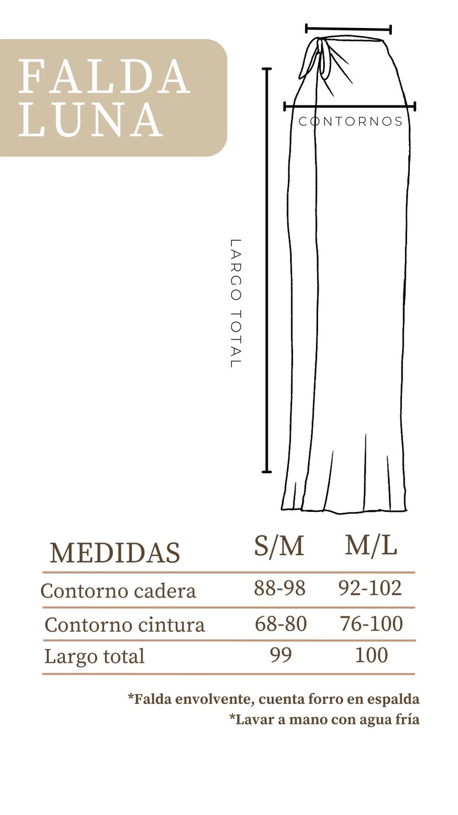 Falda Luna - Negro