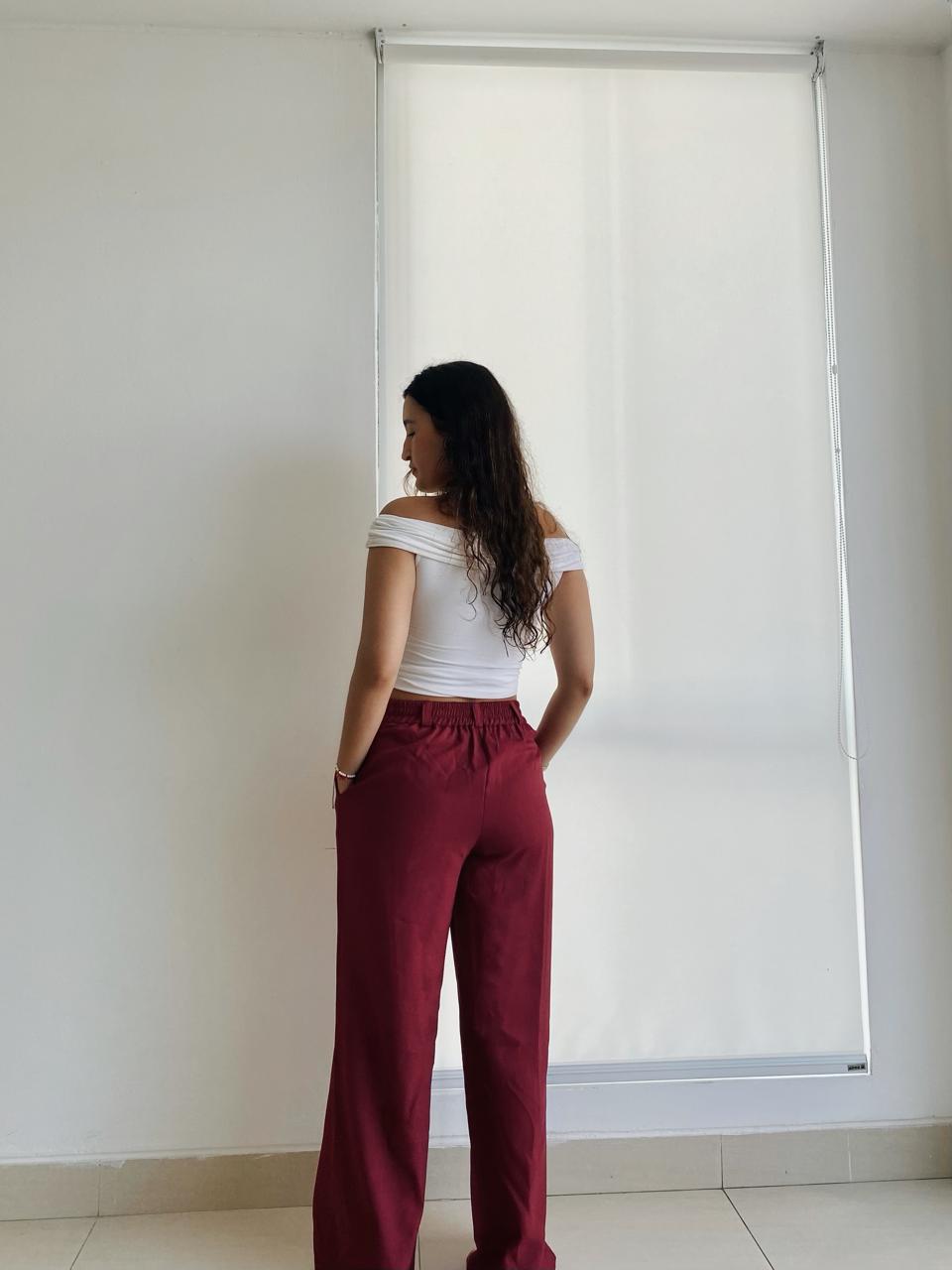 Pantalón Luana - Borgoña
