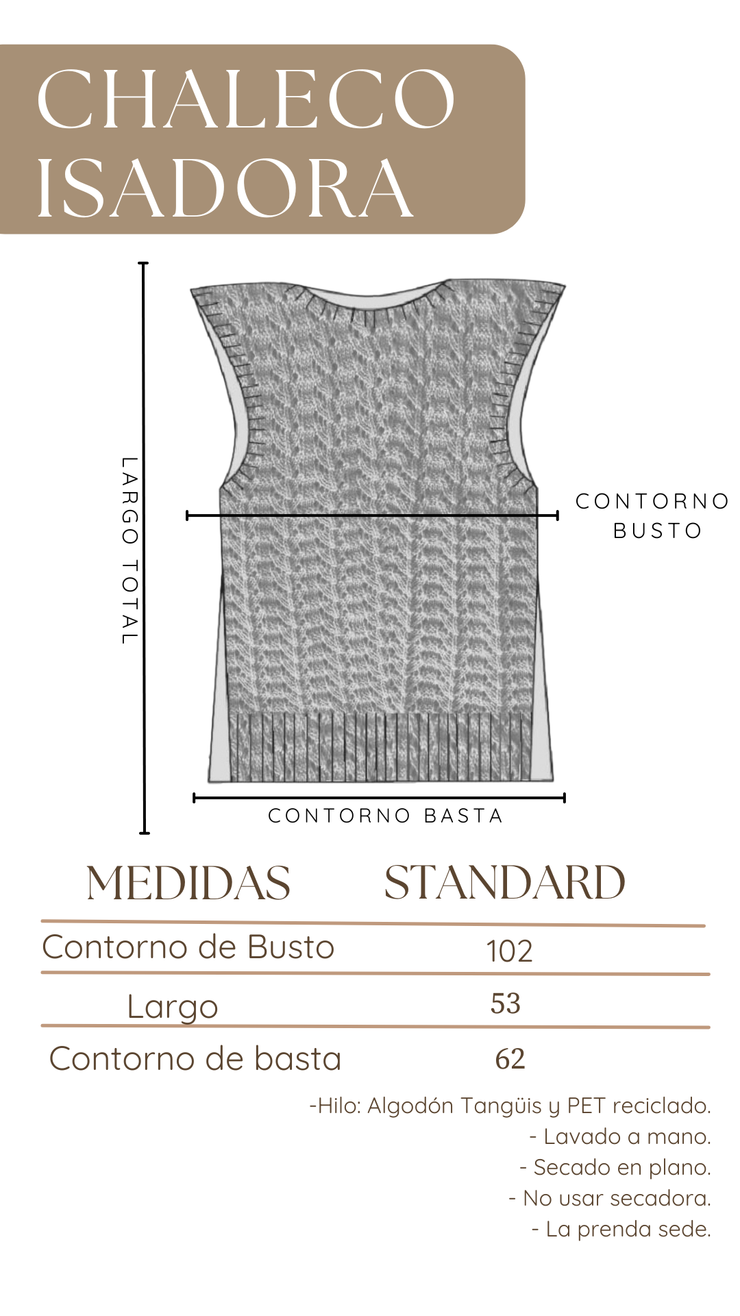 Chaleco Isadora - Ladrillo