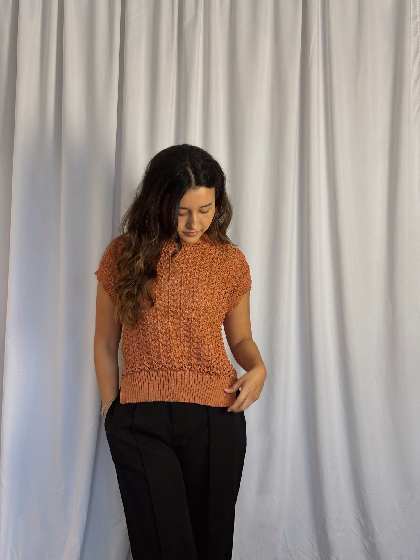 Chaleco Isadora - Ladrillo
