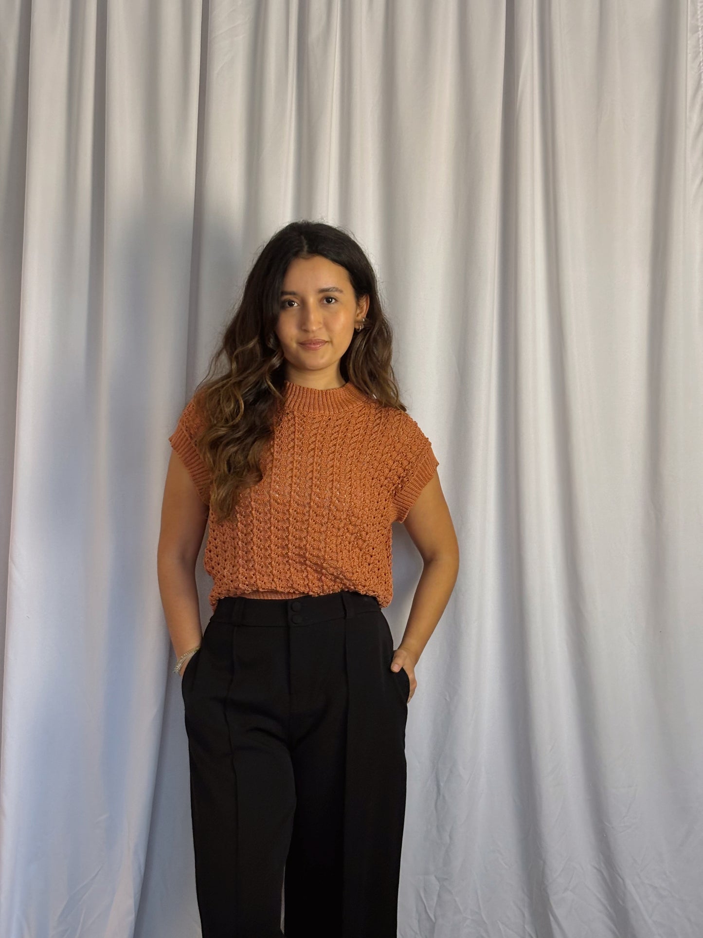 Chaleco Isadora - Ladrillo