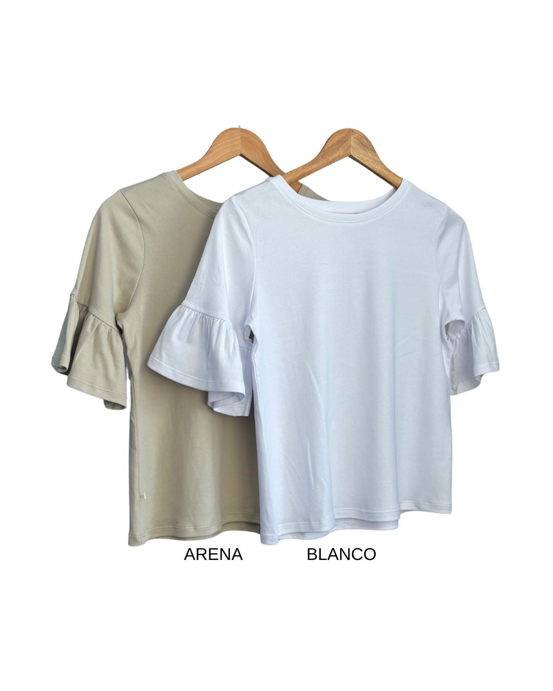 ⁠PACK 2 POLOS OLIVIA 2.0 - BLANCO Y ARENA