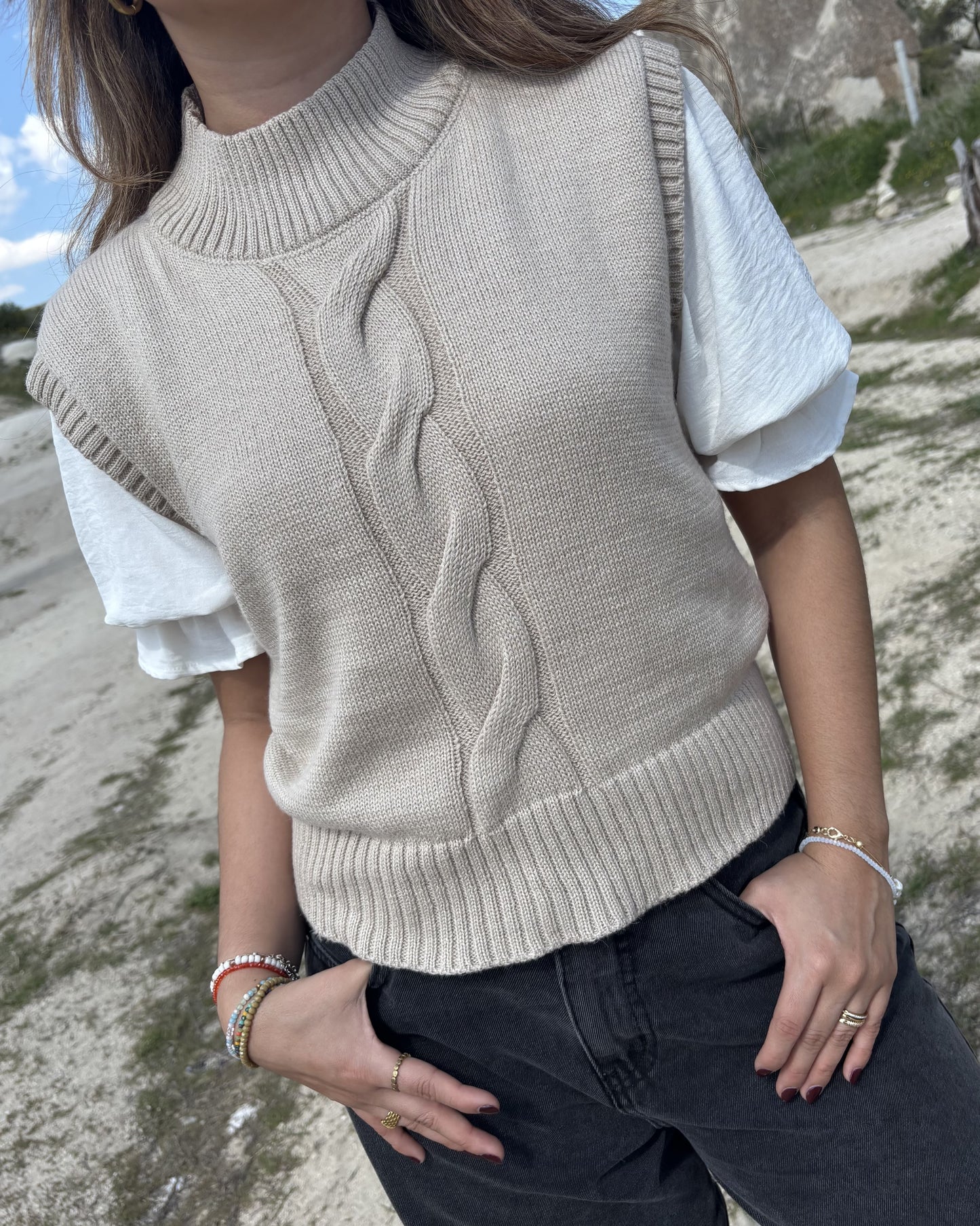 Chaleco Bruna - Beige