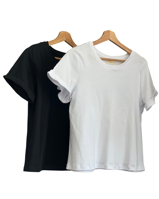 PACK 2 POLO ARIA - BLANCO / NEGRO