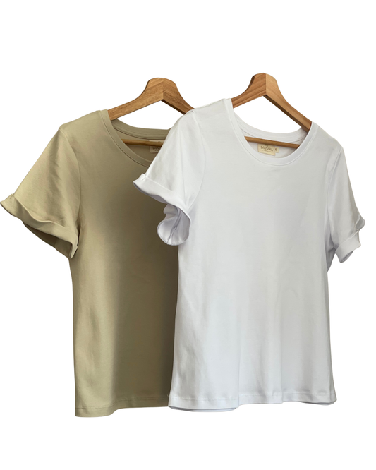 PACK 2 POLOS ARIA 2.0 - BLANCO Y ARENA