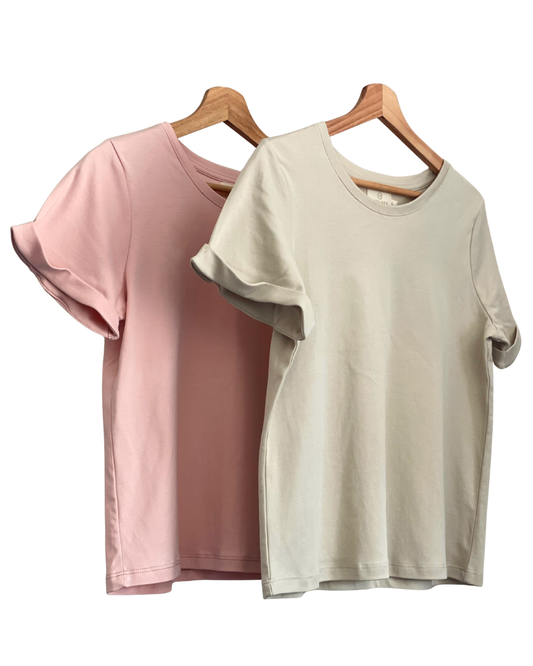 PACK 2 POLOS ARIA 2.0 - ARENA Y ROSADO PASTEL