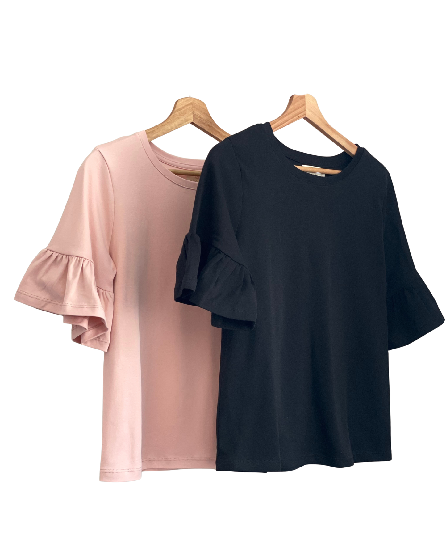 PACK 2 POLOS OLIVIA 2.0 - NEGRO Y ROSADO PASTEL
