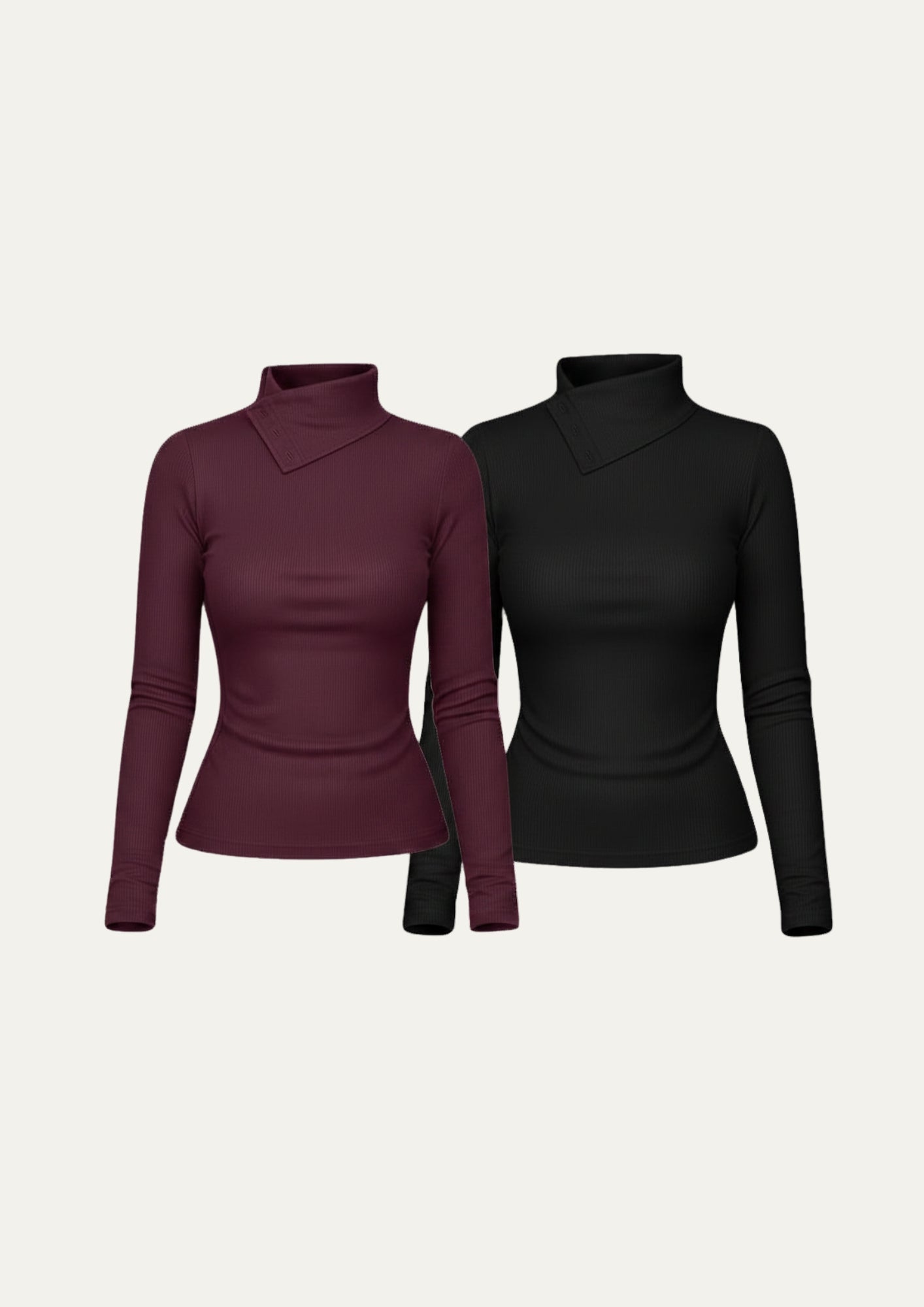 PACK 2 POLOS ATENEA - GUINDA Y NEGRO
