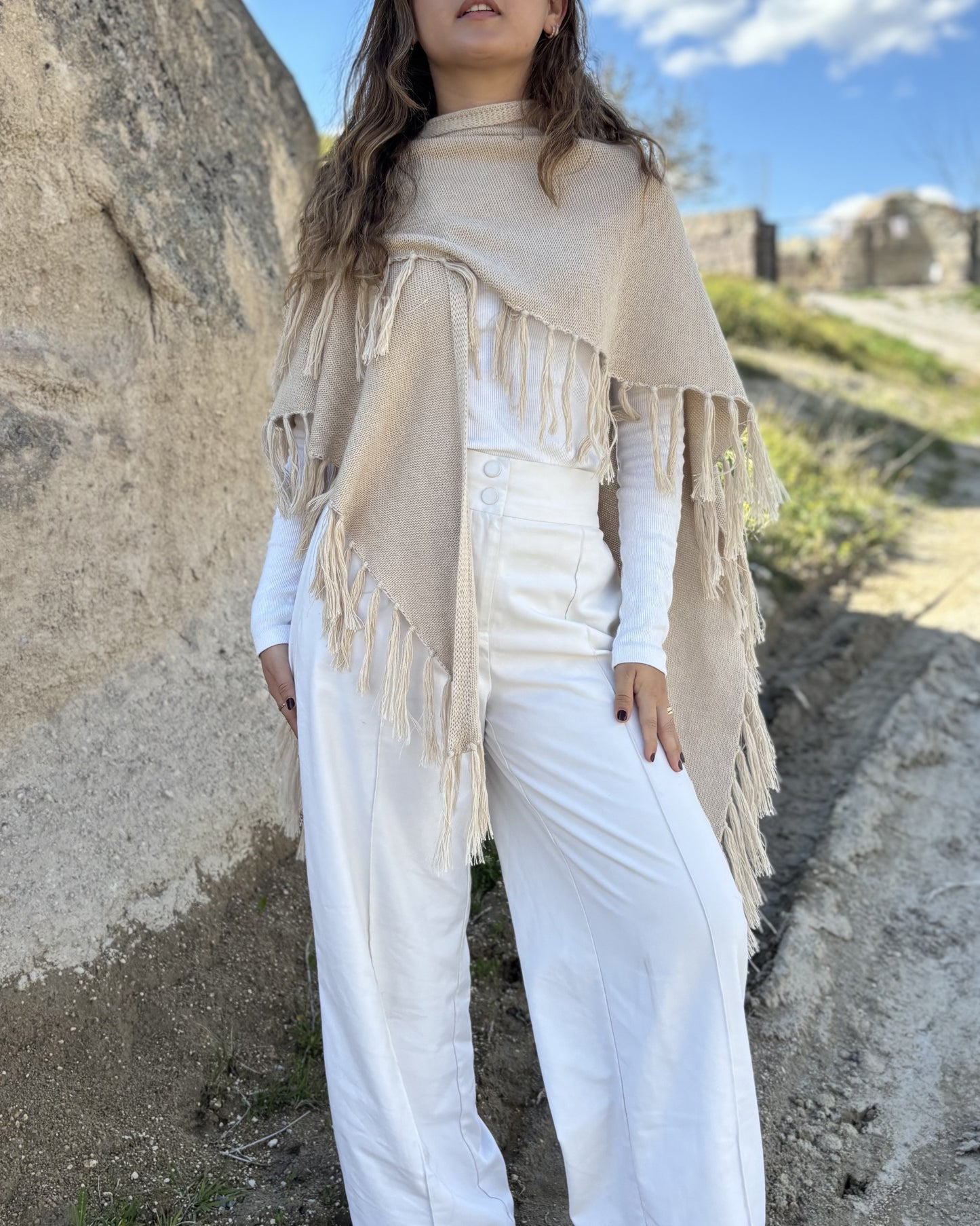 Ruana Bianca - Beige