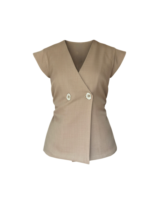 Chaleco Luana - Latte