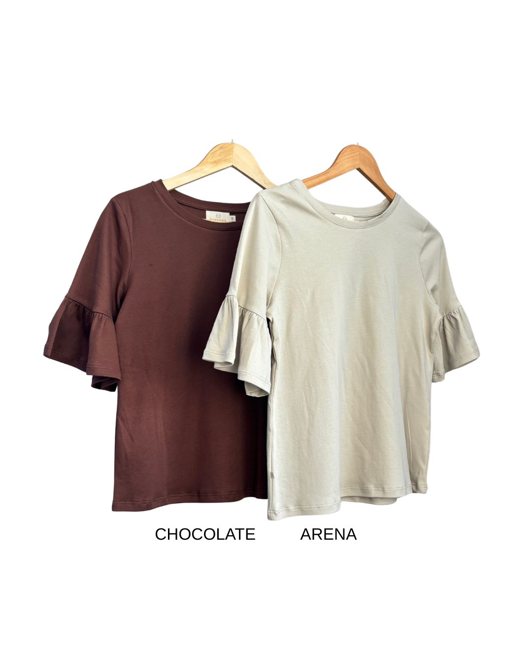 PACK 2 POLOS OLIVIA 2.0 - ARENA Y CHOCOLATE