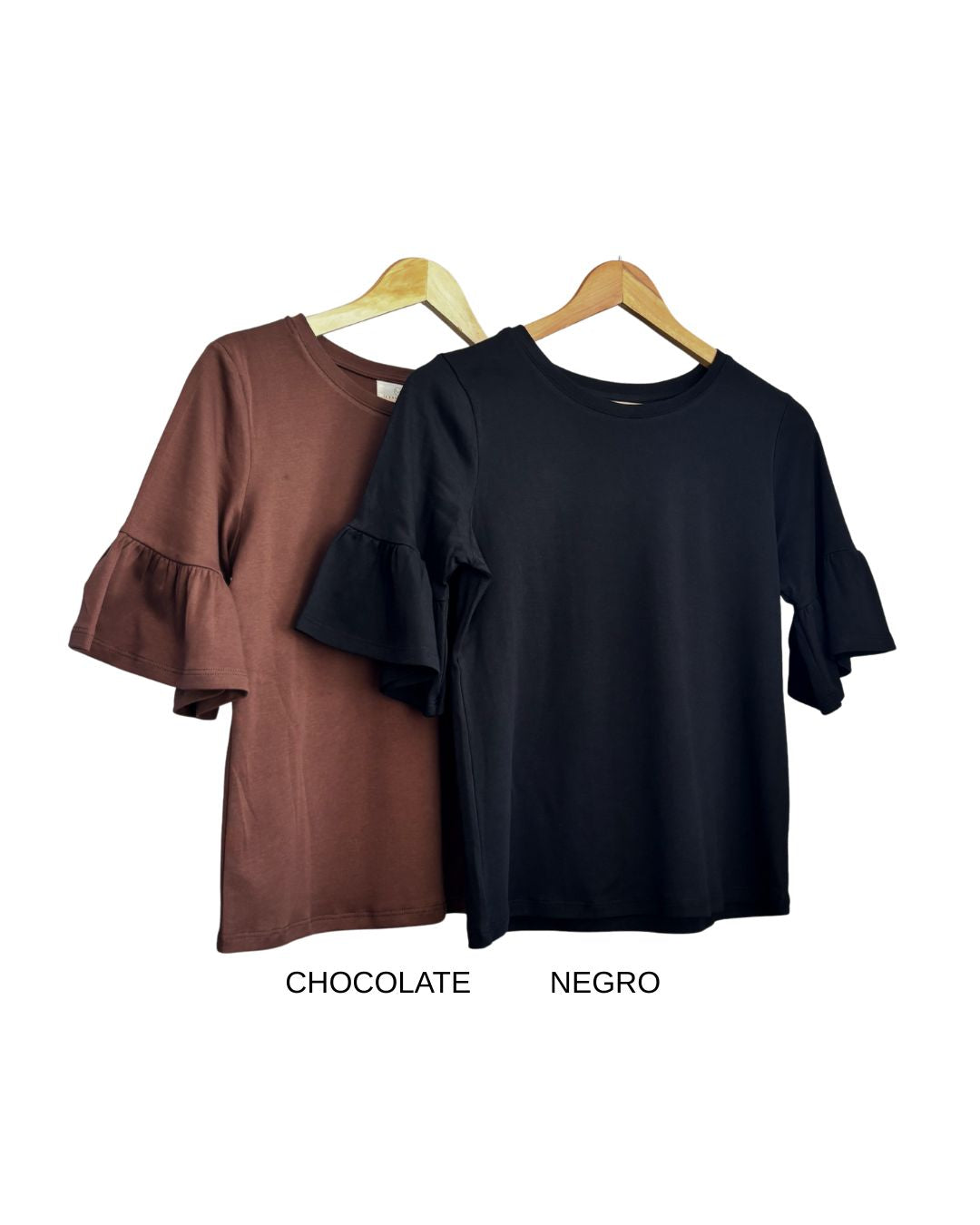 PACK 2 POLOS OLIVIA 2.0 - NEGRO Y CHOCOLATE