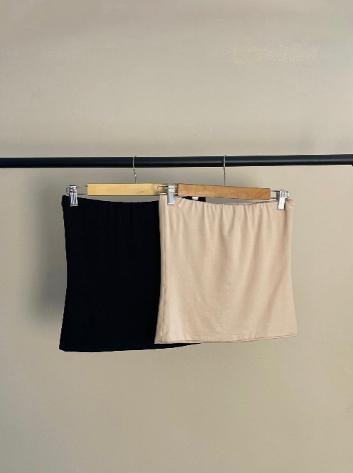 PACK 2 TOP ALBA - BEIGE/ NEGRO