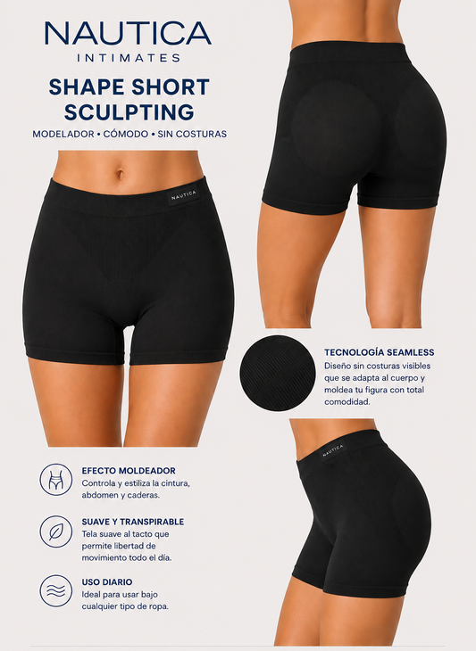 SHAPE SHORT NAUTICA SCULPTING - NEGRO