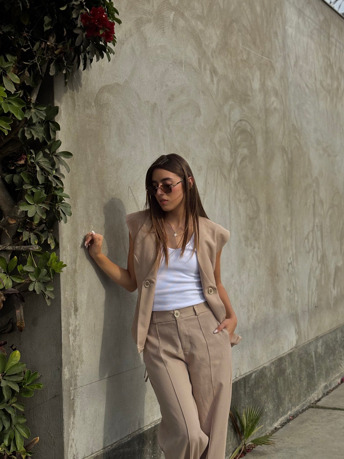 Chaleco Luana - Almendra