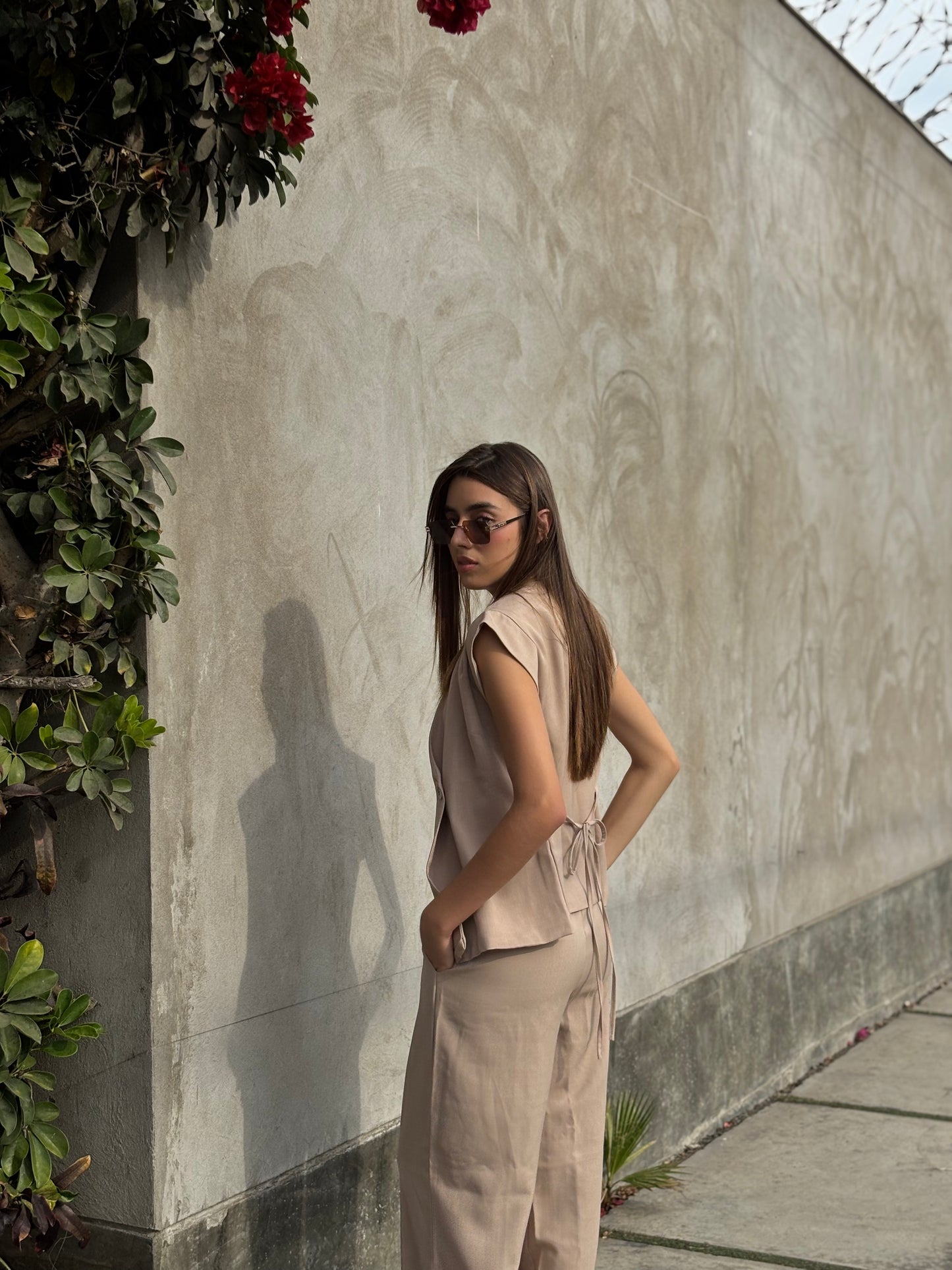 Chaleco Luana - Almendra