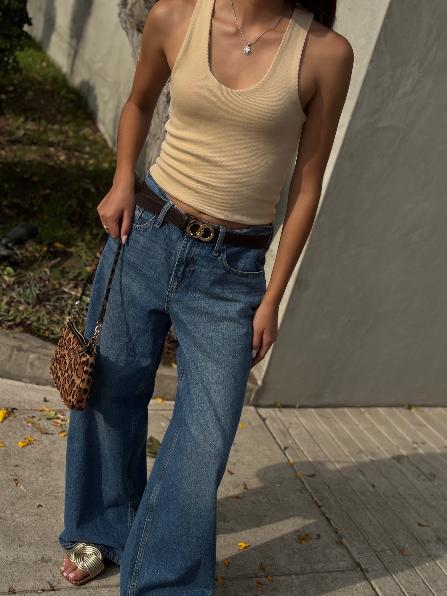 JEAN OLD NAVY WOW BAGGY WIDE LEG - AZUL