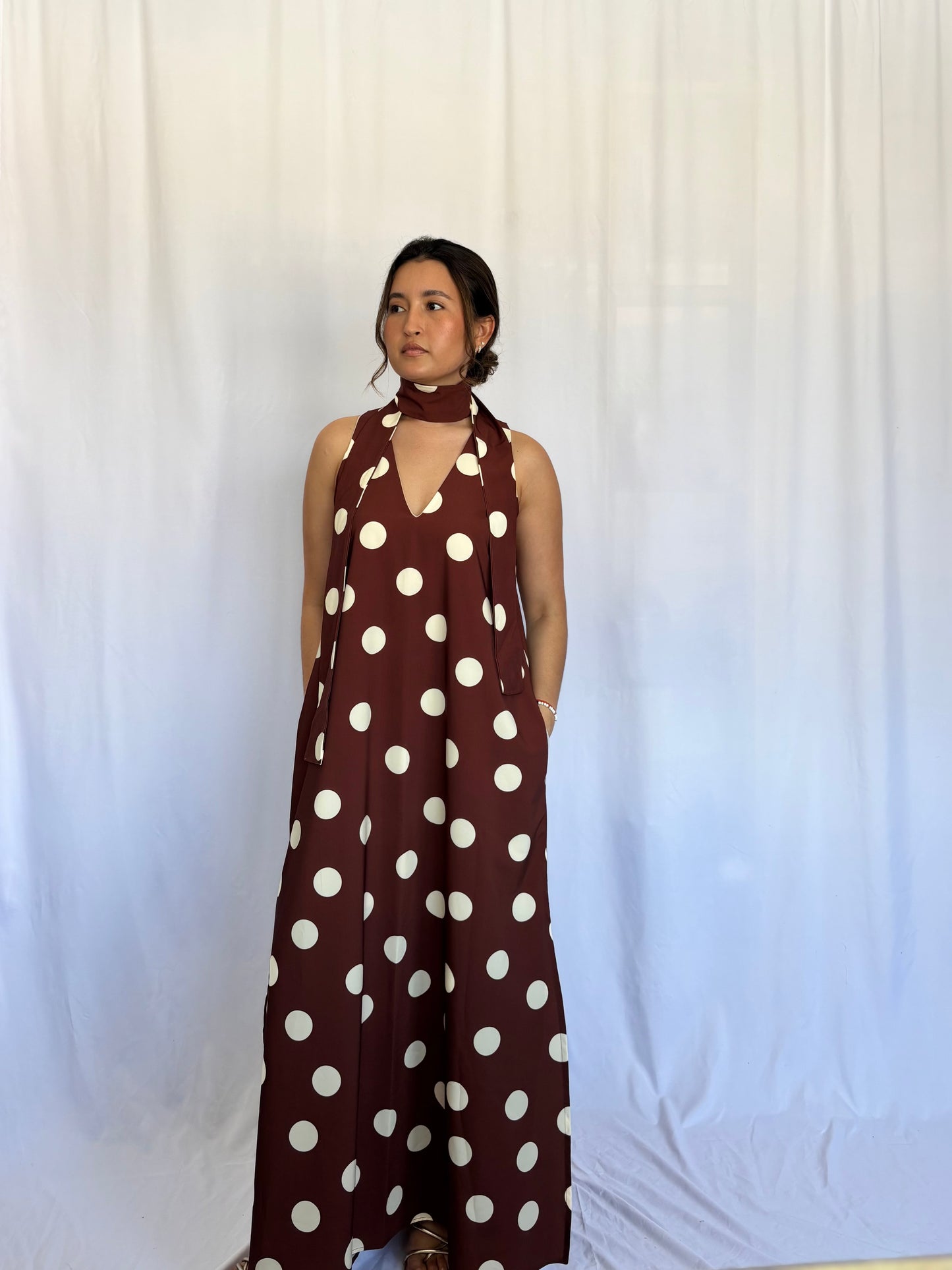 Vestido Valeria - Lunares chocolate