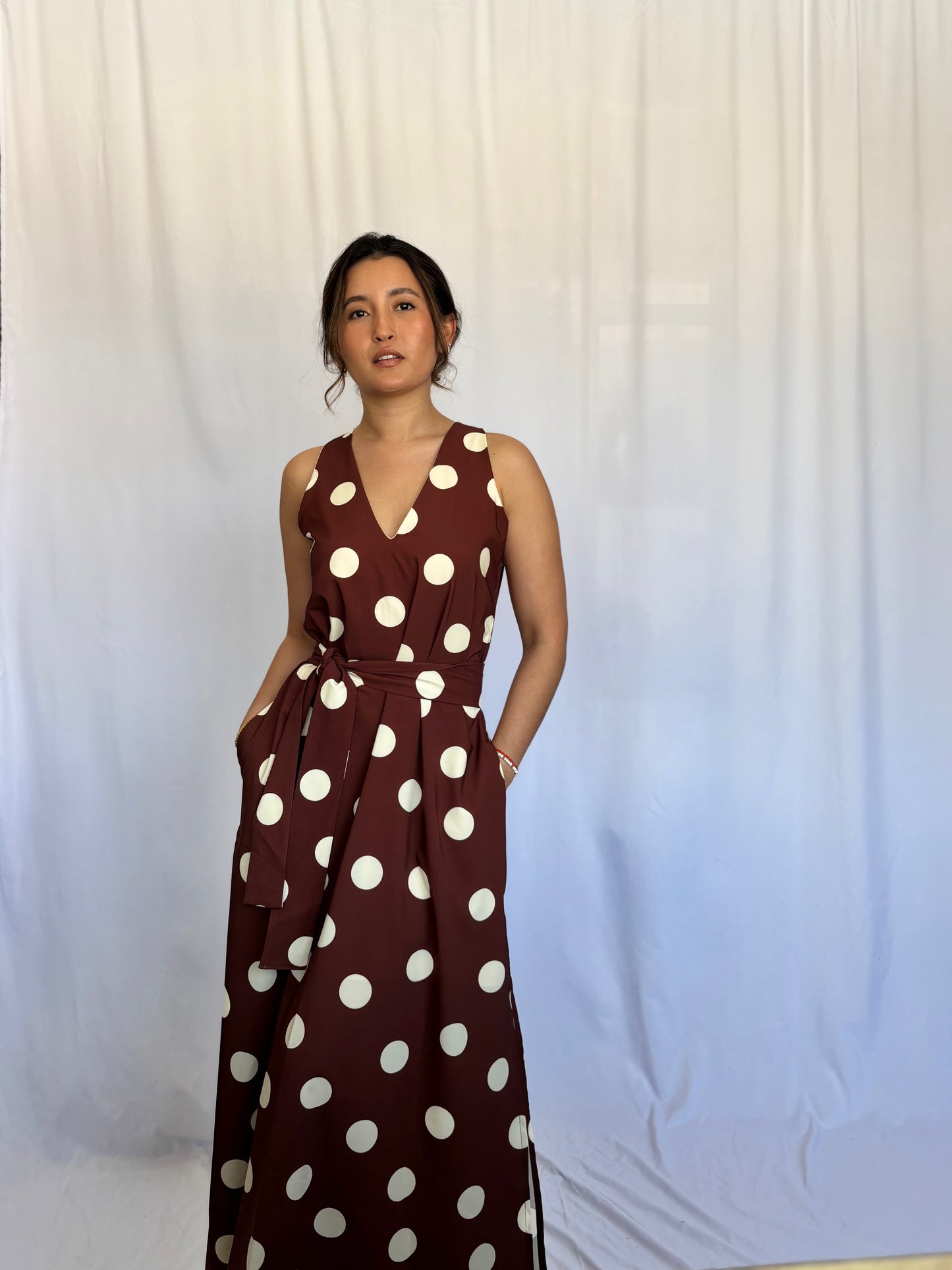 Vestido Valeria - Lunares chocolate