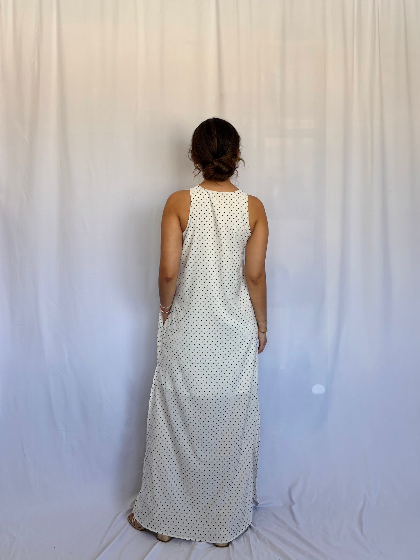 Vestido Valeria - Lunares blanco