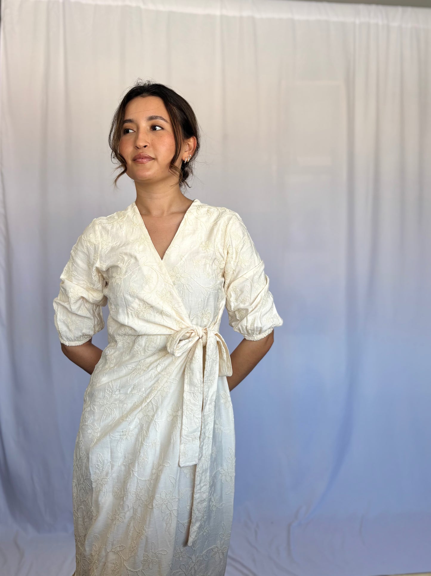 Vestido Kaia - Crema floreado