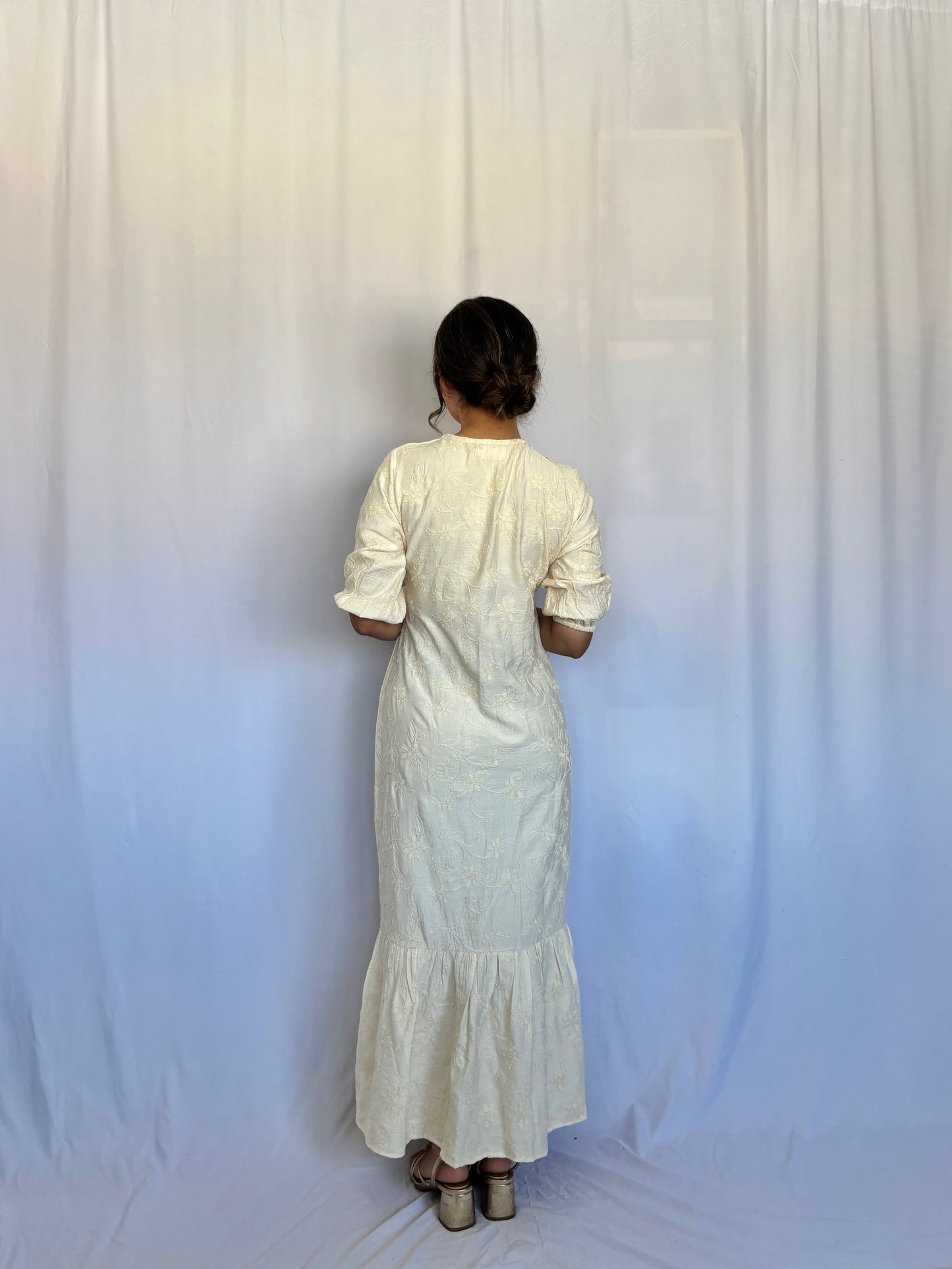 Vestido Kaia - Crema floreado