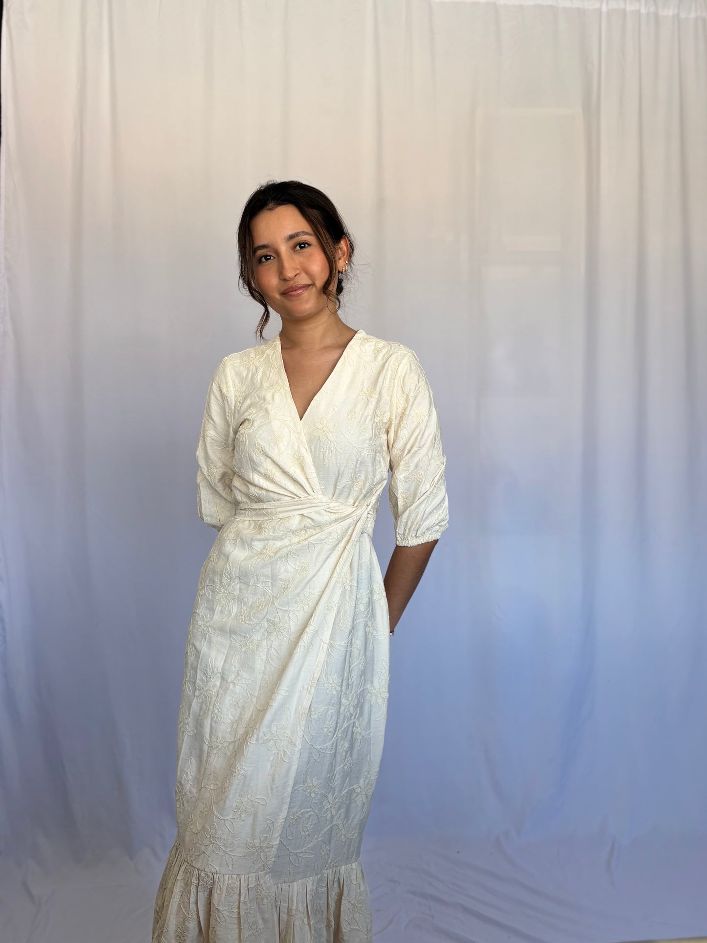 Vestido Kaia - Crema floreado