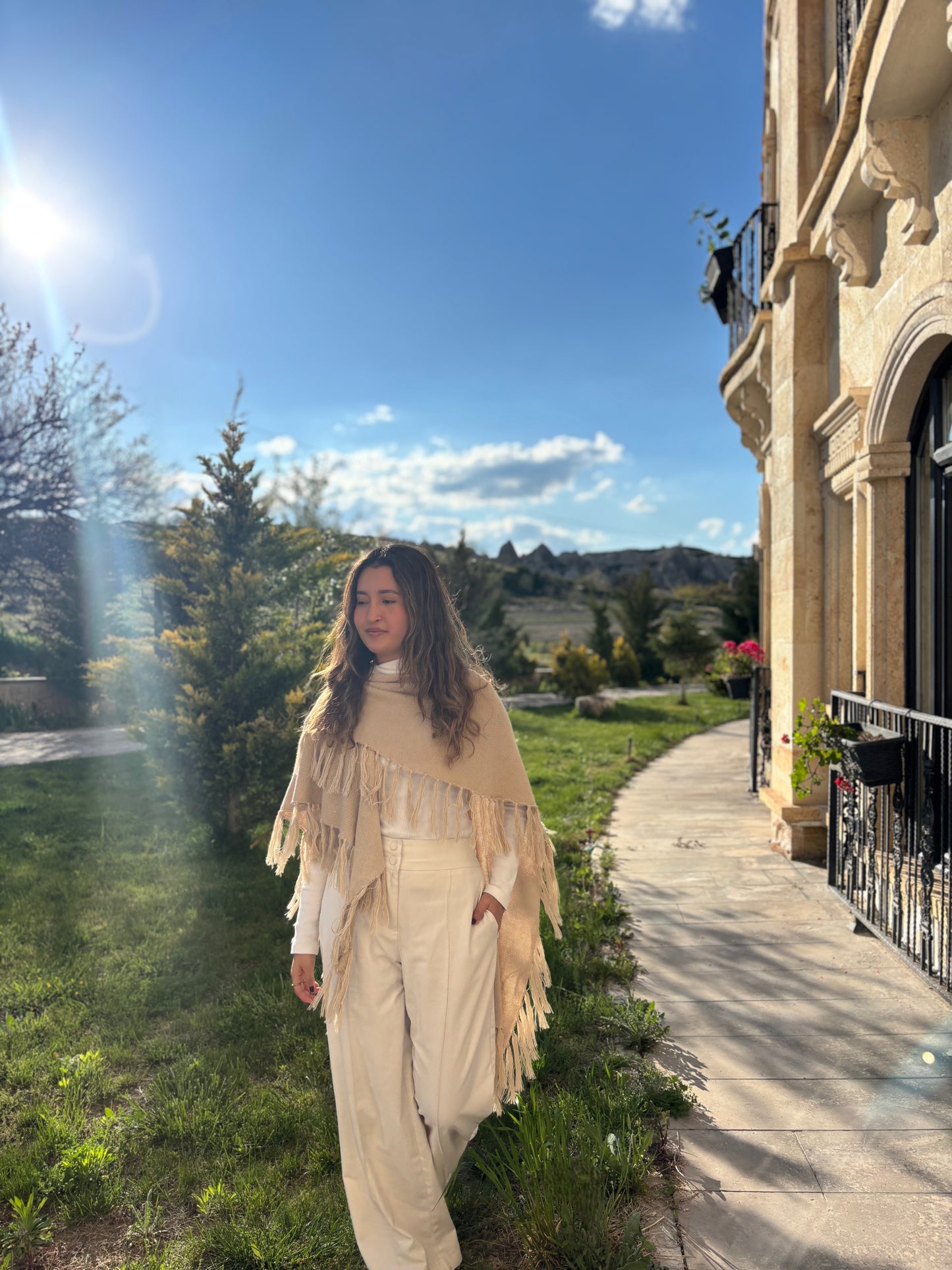 Ruana Bianca - Beige