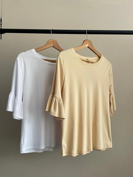 Pack 2 Polo Olivia - Beige / Blanco