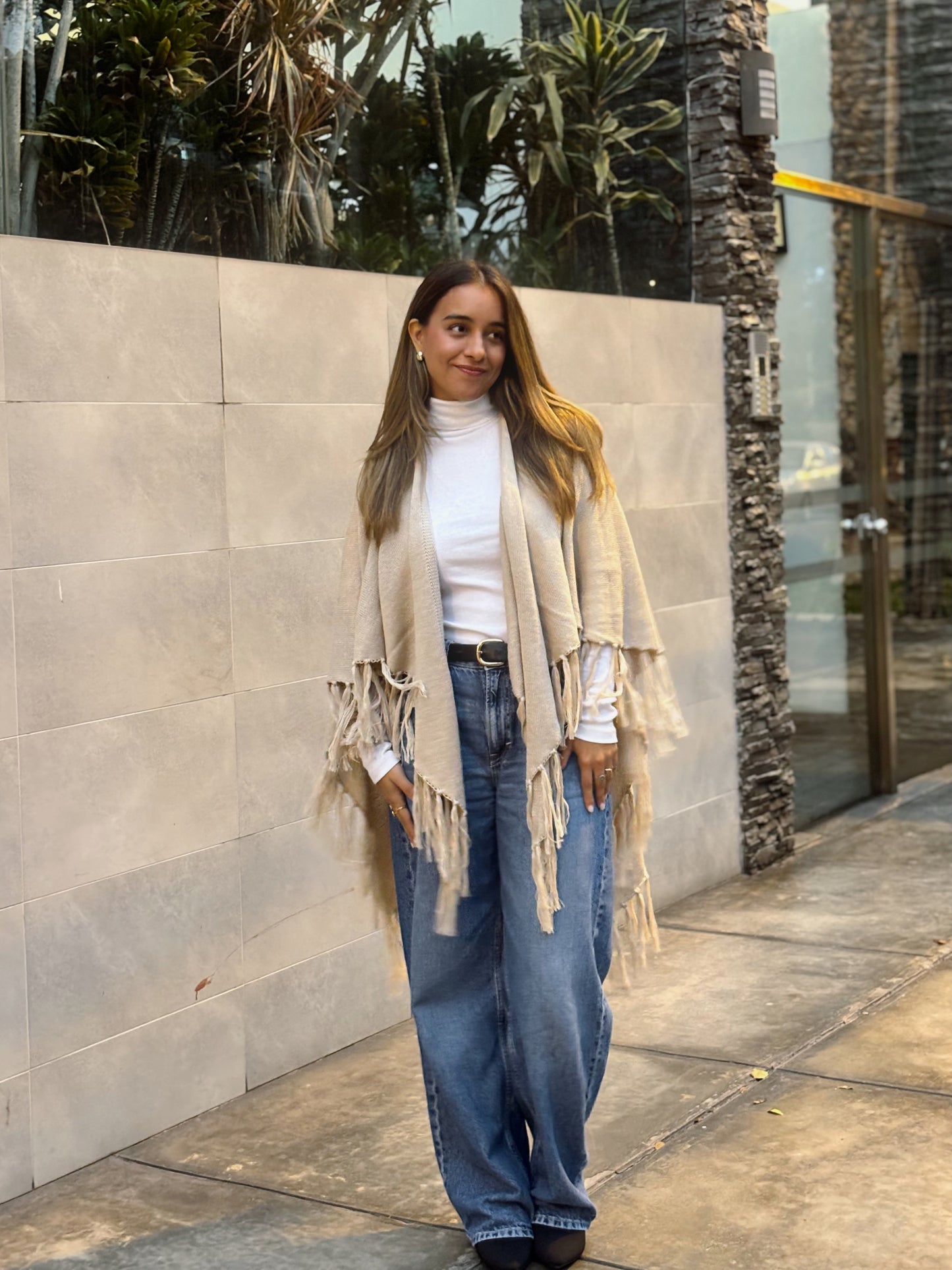 Ruana Bianca - Beige