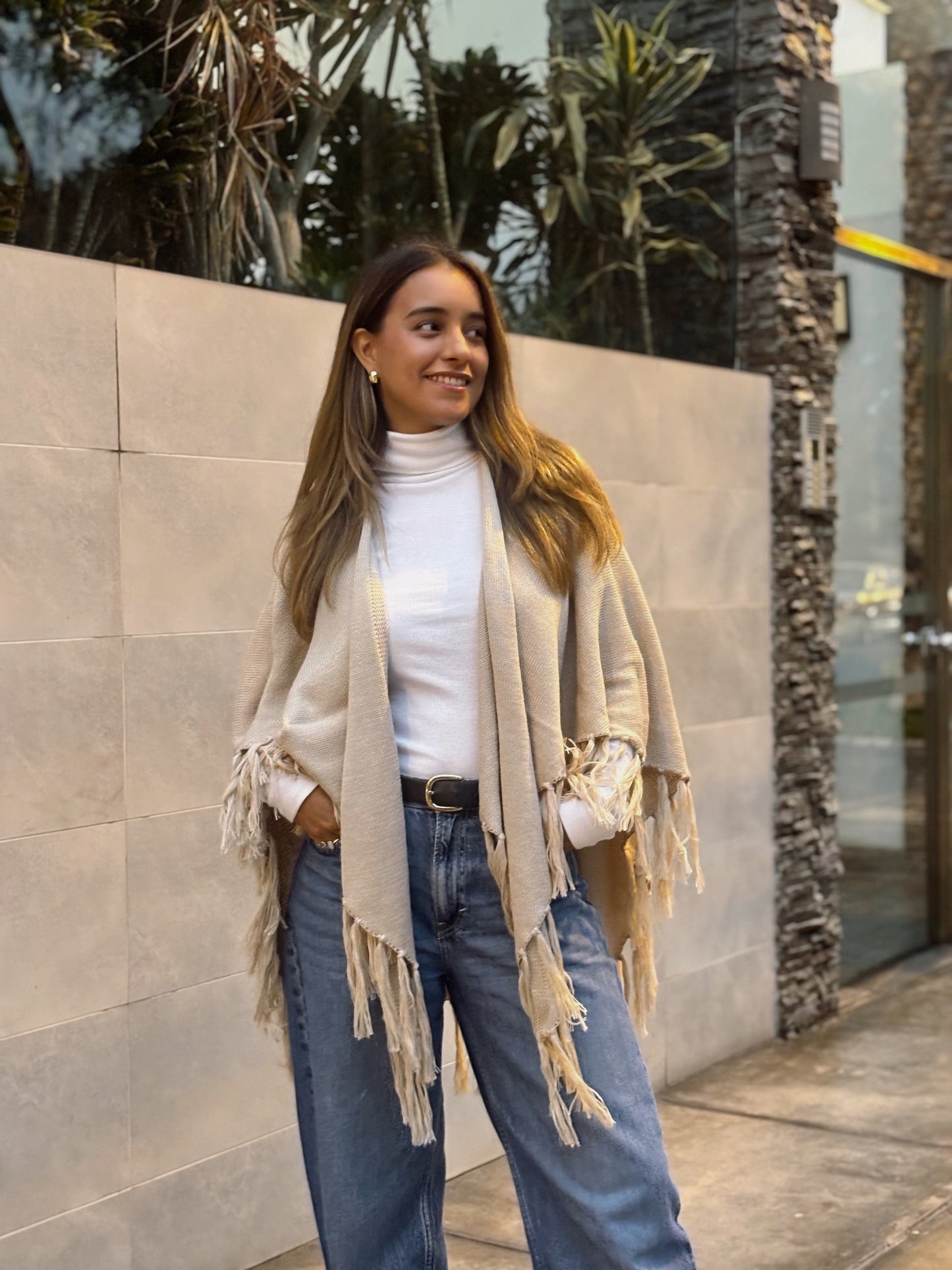Ruana Bianca - Beige