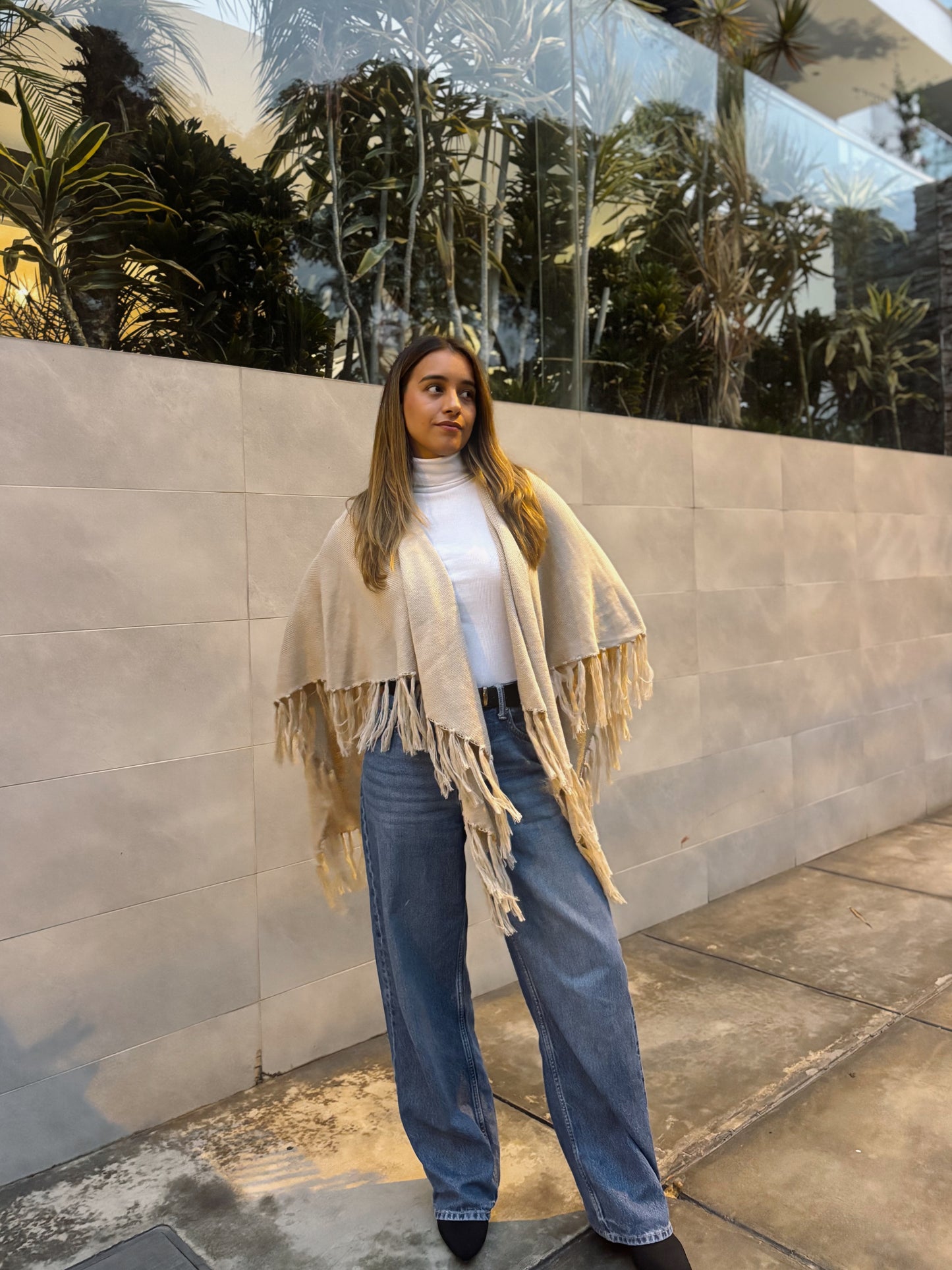 Ruana Bianca - Beige