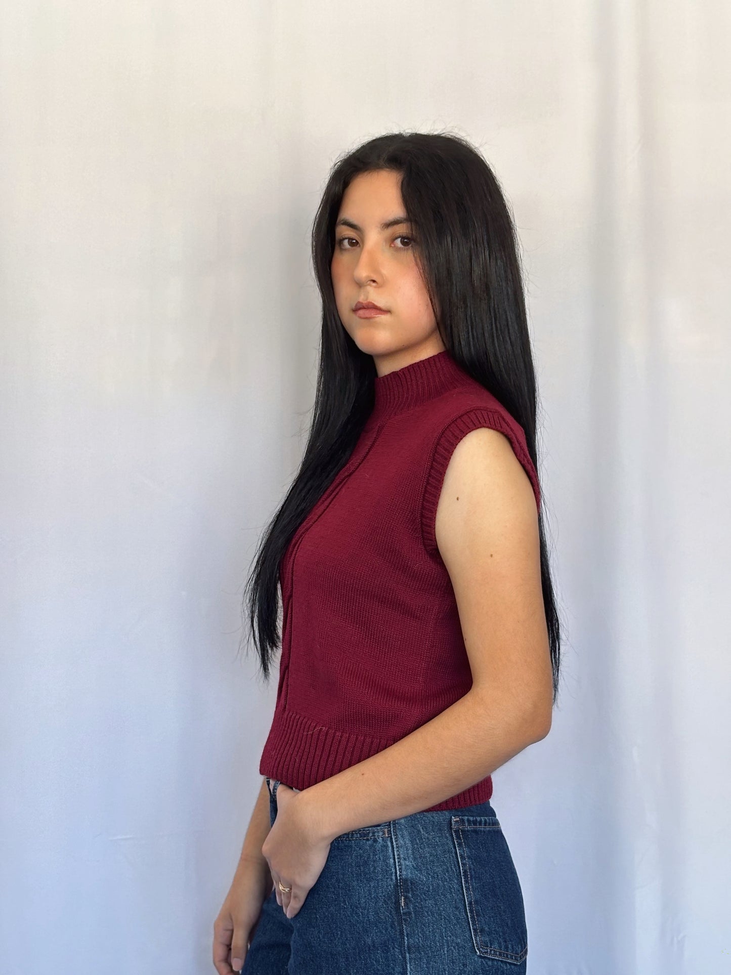 Chaleco  Bruna - Guinda