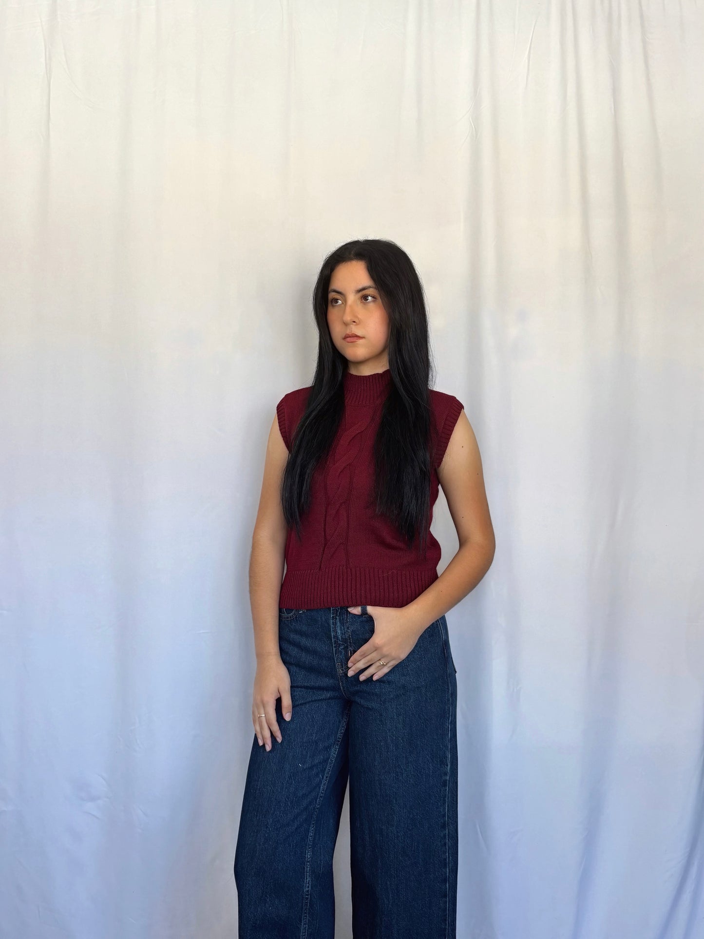 Chaleco  Bruna - Guinda