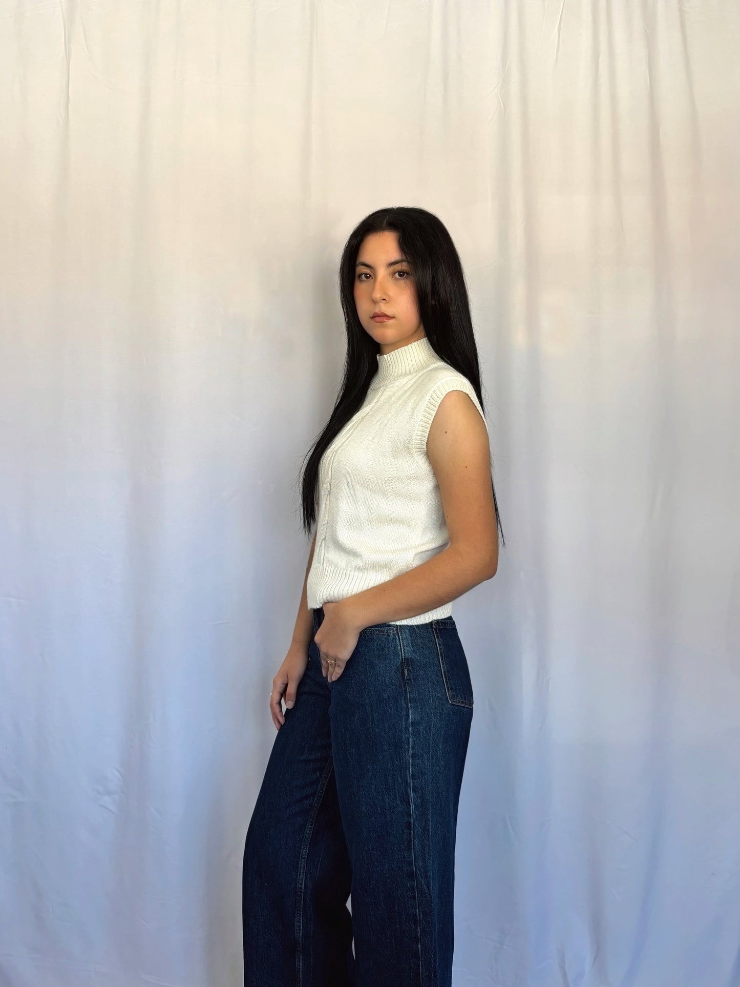 Chaleco Bruna - Hueso