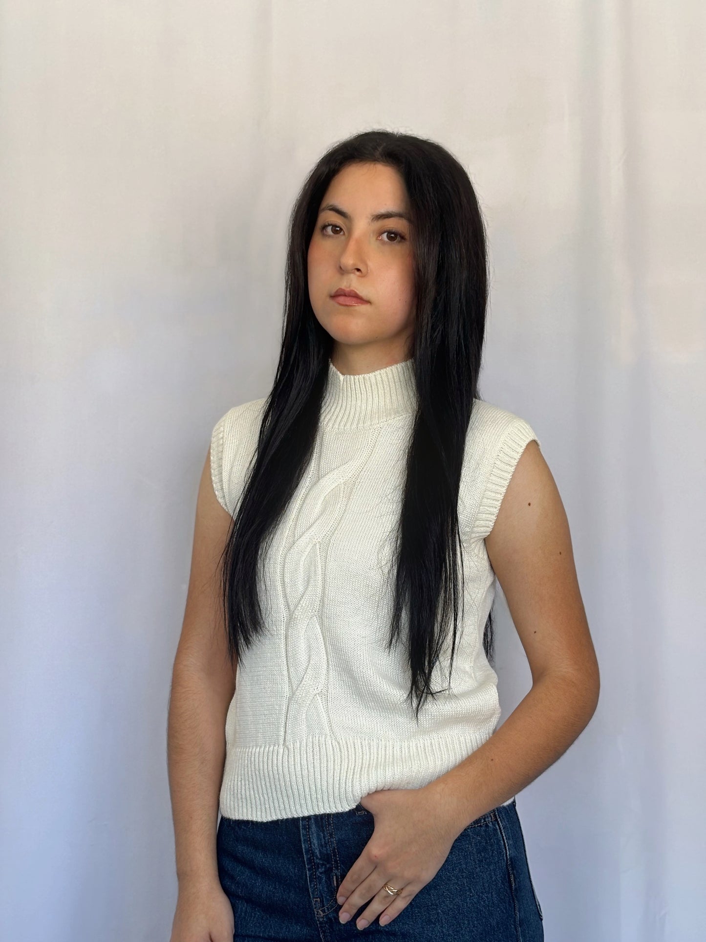 Chaleco Bruna - Hueso
