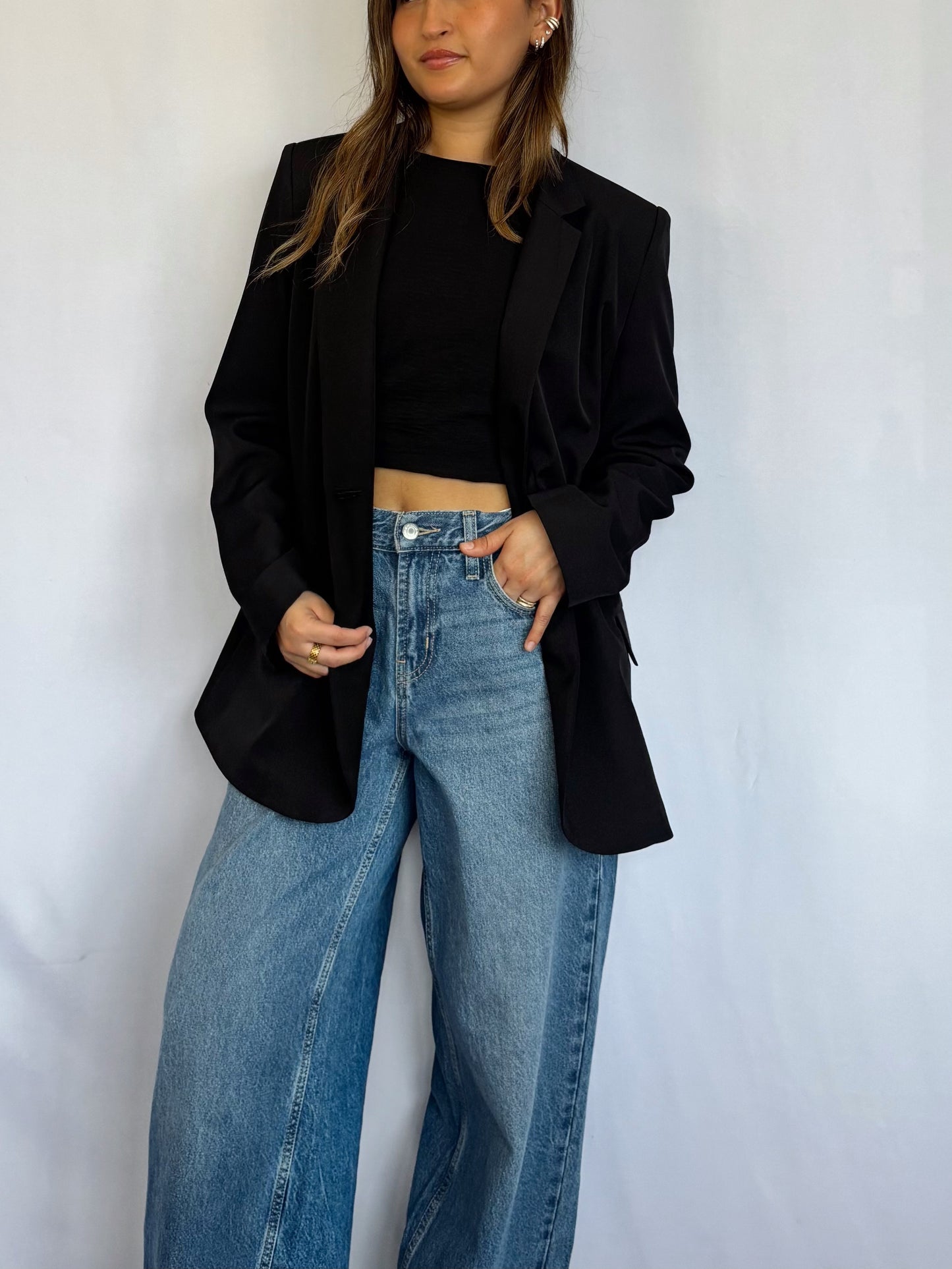 Blazer Amalia Oversized - Negro