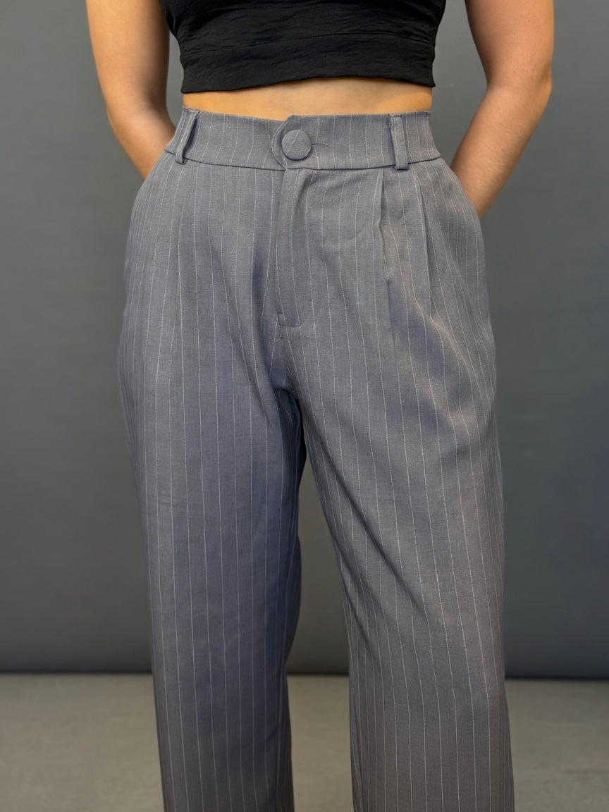 Pantalón Amalia - Gris rayado