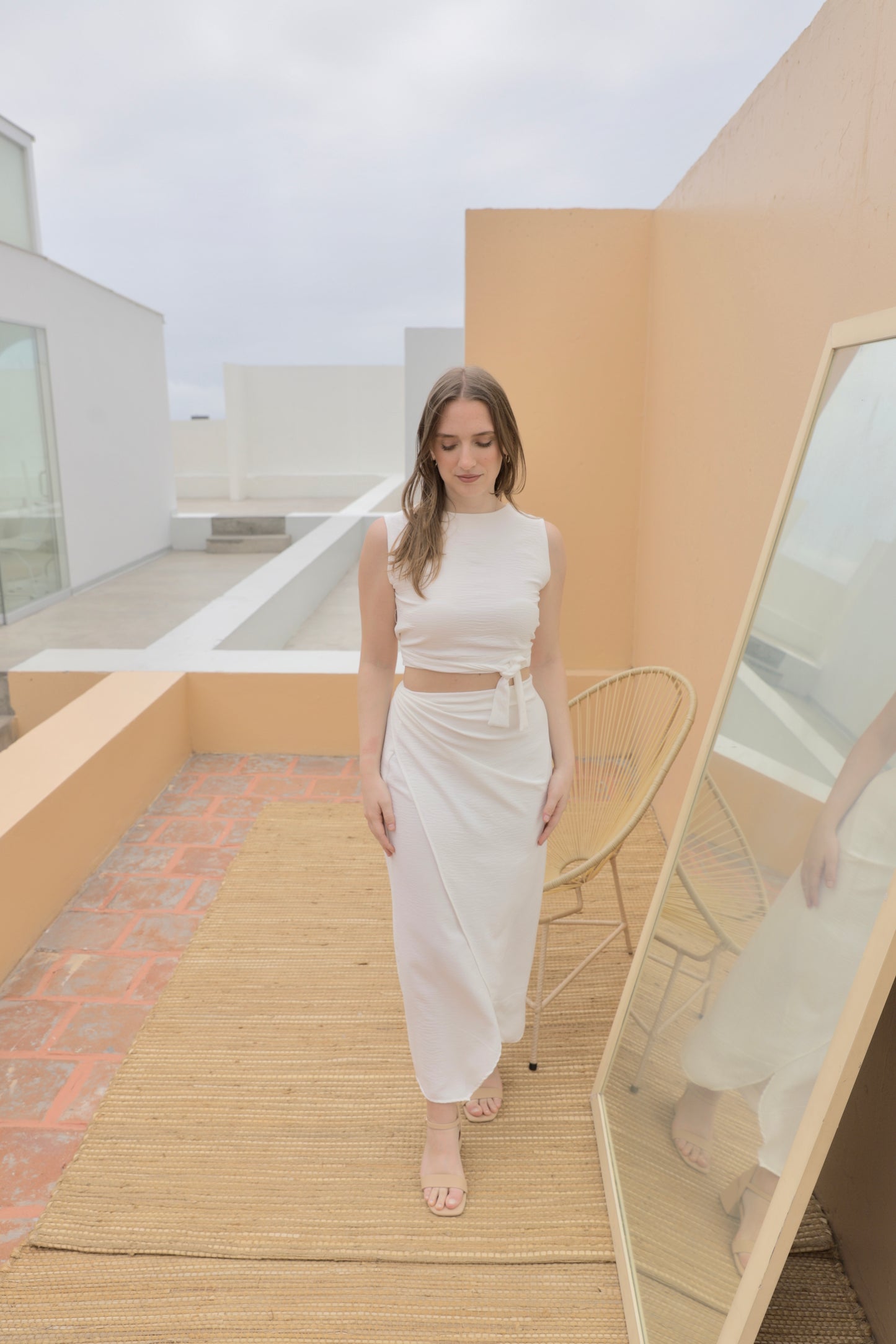 SET FALDA HALI / BLUSA SIRENA - PERLA