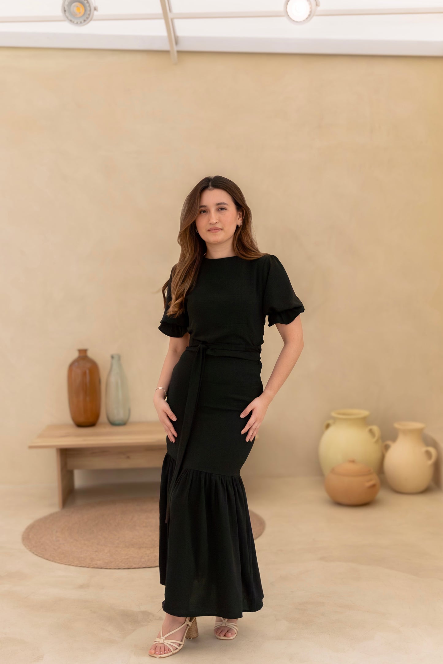 SET FALDA SIRENA / BLUSA HALI - NEGRO