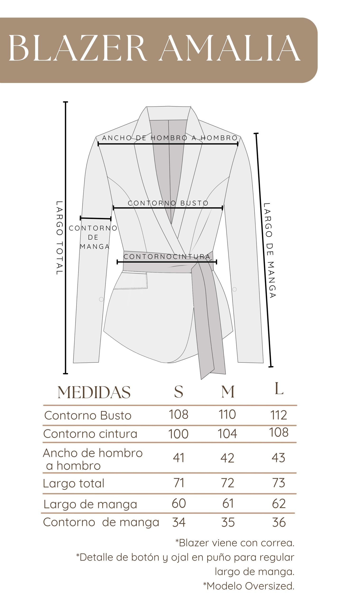 Blazer Amalia Oversized - Crema rayado