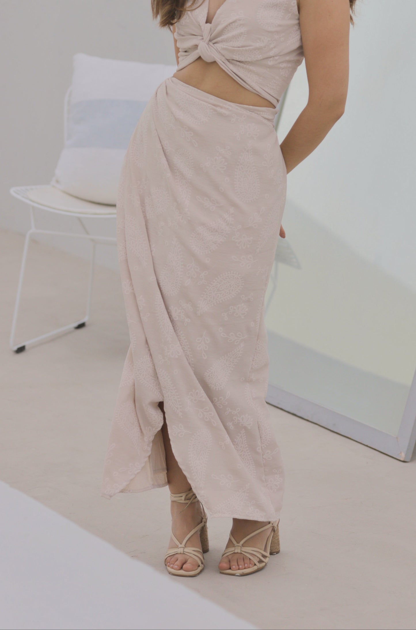 Falda Hali - Beige floreado