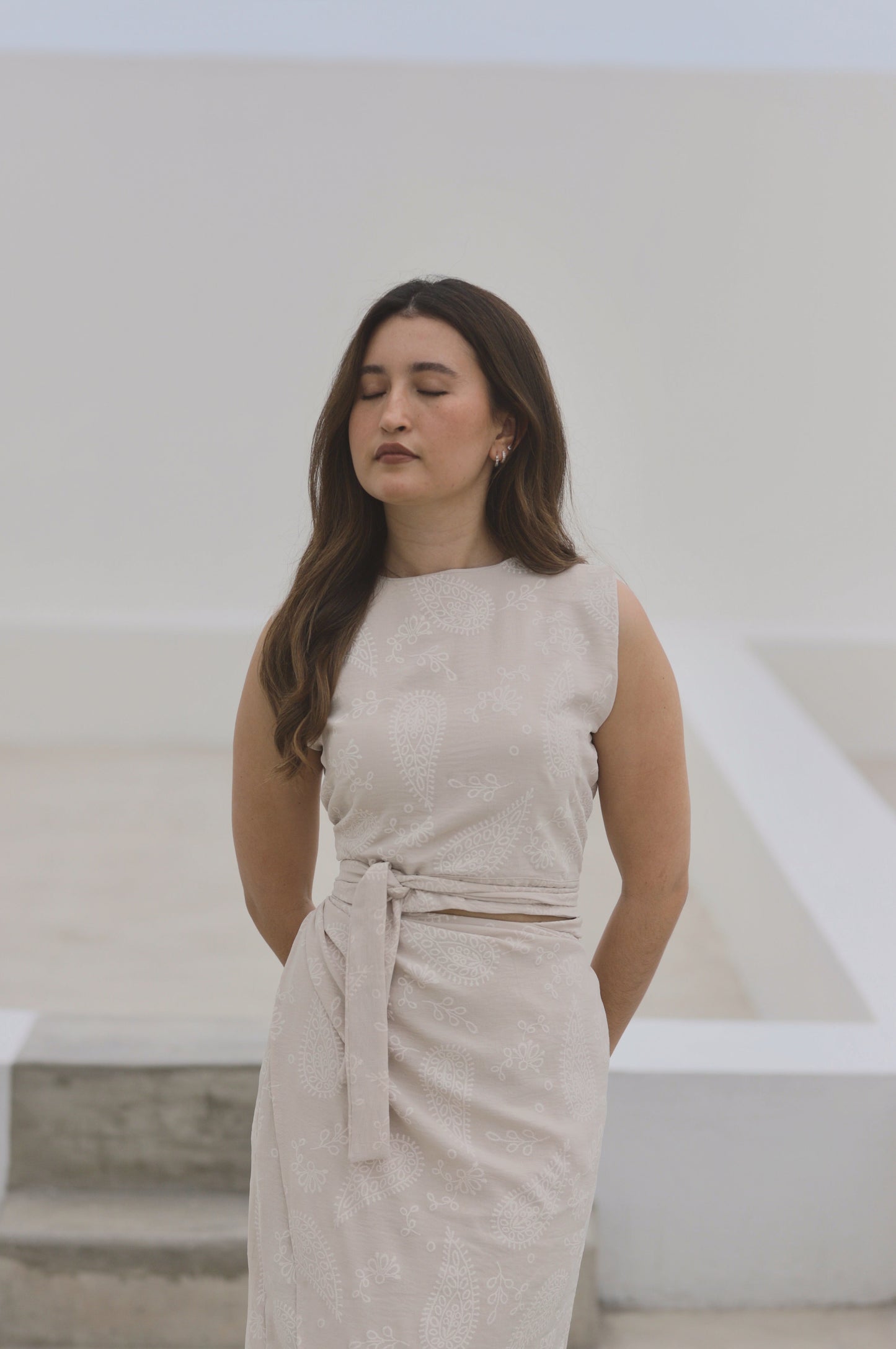 Blusa Sirena - Beige floreado