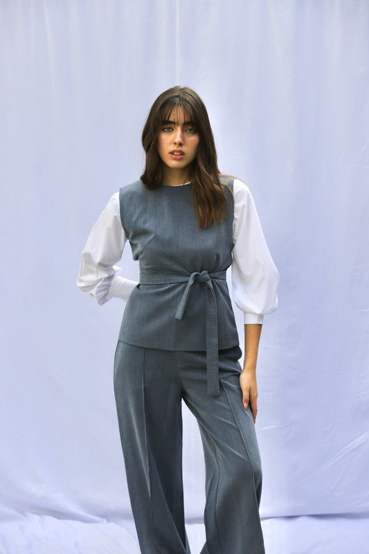 Blusa Lucia - Azul  melange