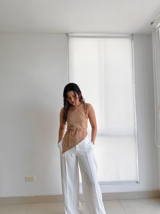 Top Zara - Nude