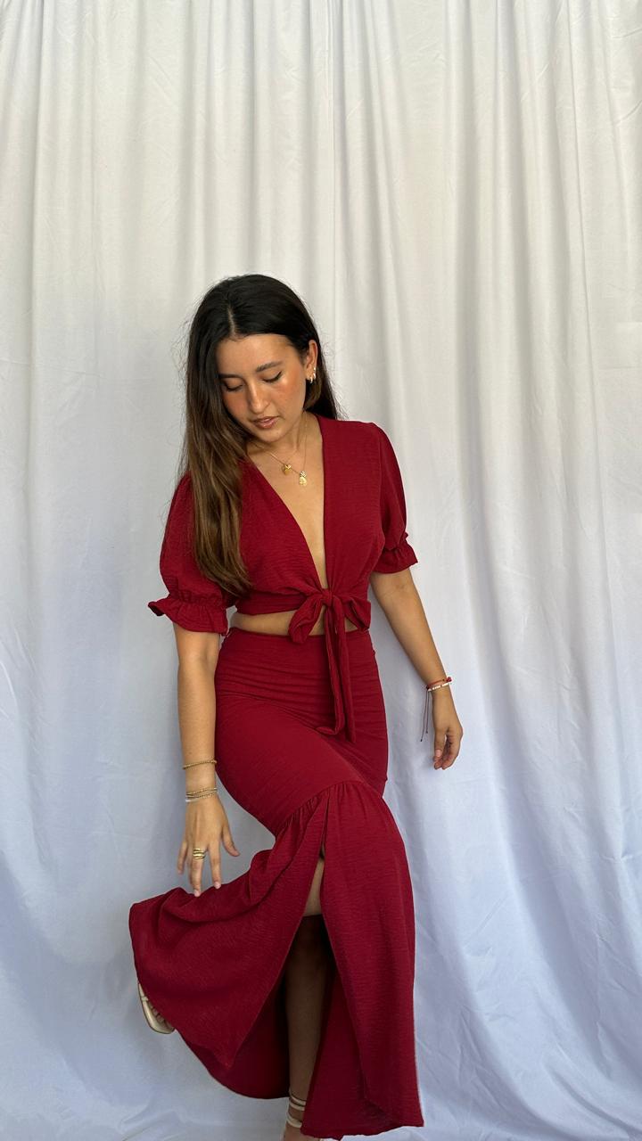 Blusa Isla - Borgoña